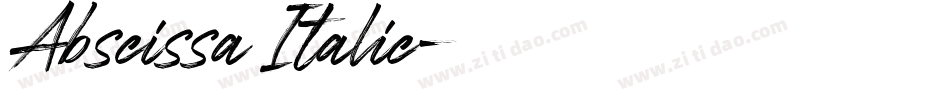 Abscissa Italic字体转换